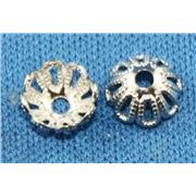 Bead Cap Filigree Nickel 6mm ea