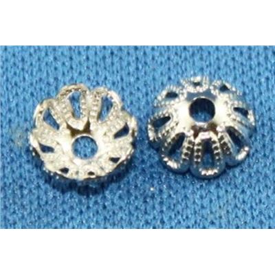 Bead Cap Filigree Nickel 6mm ea