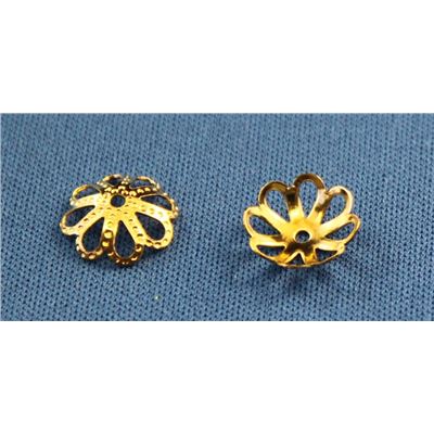 Bead Cap Filigree Gold 11mm ea