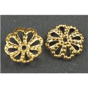 Bead Cap Filigree Gold 10mm ea