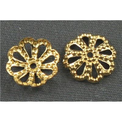 Bead Cap Filigree Gold 10mm ea