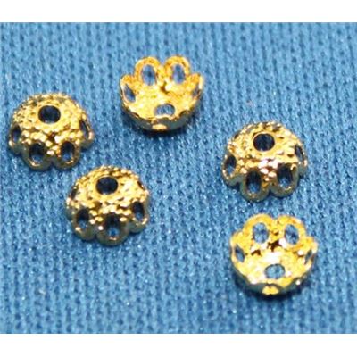 Bead Cap Filigree 4mm Gold  ea