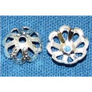 Bead Cap  Filigree Silver 7mm ea