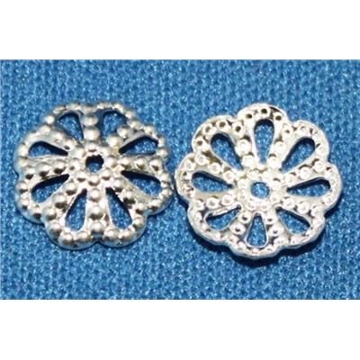 Bead Cap Filigree Silver 10mm ea