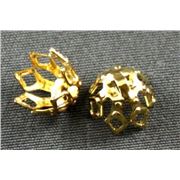 Bead Cap Small 7 Prong 8mm Gold  ea