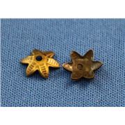 Bead Cap Star Antique Brass 7mm ea