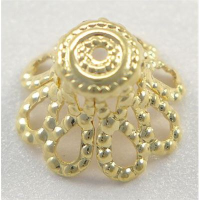 Bead Cap  Tulip Gold 12mm ea