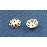 Bead Cap Filigree Silver 8mm ea