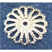 Bead Cap Filigree Silver 13mm ea