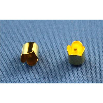Bead Cap Ruffled Bell Shape Gold 6.5x8mm ea