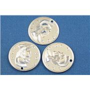 Belly Dancing Coin Silver 20mm ea