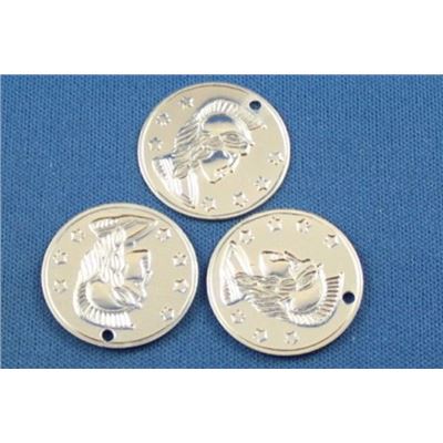 Belly Dancing Coin Silver 20mm ea