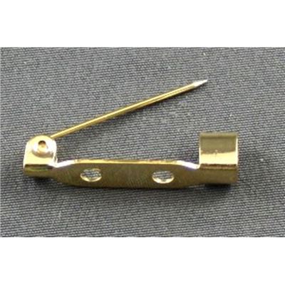 Brooch Back Gold 19mm or 3/4 inch ea