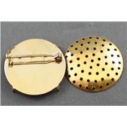 Sieve with Brooch Gold 28mm ea