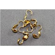 Callotte End Closing 5mm Gold (per pair)