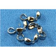 Callotte End Closing 5mm Nickel (per pair)