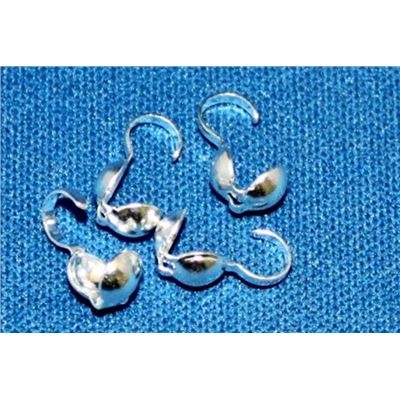 Callotte End Closing 5mm Silver (per pair)