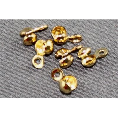 Callotte Side Closing 5mm Gold (per pair)