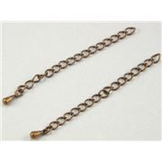 Chain End Antique Copper 5cm each