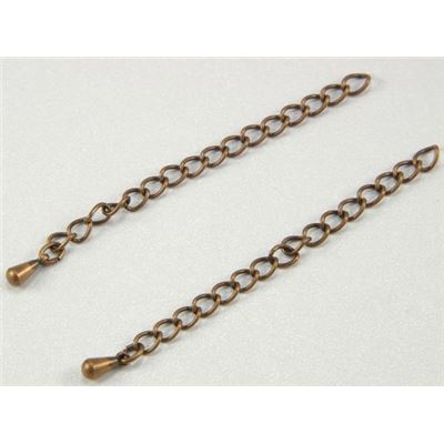 Chain End Antique Copper 5cm each