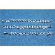 Chain End Silver 5cm each