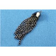 Chain Tassel Black Nickel 5cm each