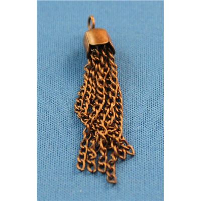 Chain Tassel Antique Copper 5cm each