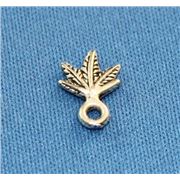 Charm Leaf Antique Silver 12x8mm each