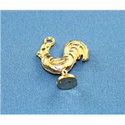 Charm Rooster Gold 18mm ea