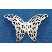 Charm Filigree Butterfly Silver 35mm each