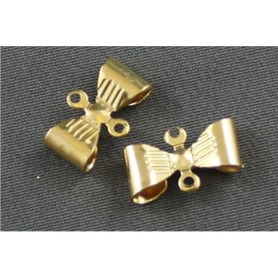 Charm Bow Gold 12mm each