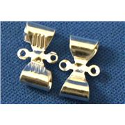 Charm Bow Silver 12mm each