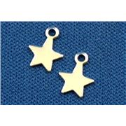 Charm Star Stamping Silver 10mm each