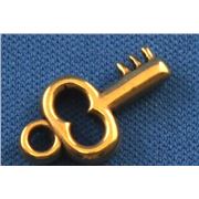 Charm Key Antique Gold 17x10mm each