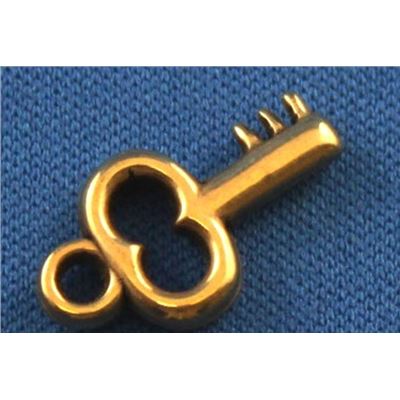 Charm Key Antique Gold 17x10mm each