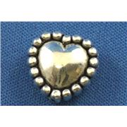 Large Lacy Heart Antique Silver 14mm ea