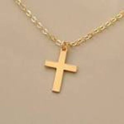 Charm Cross Gold 20mm ea