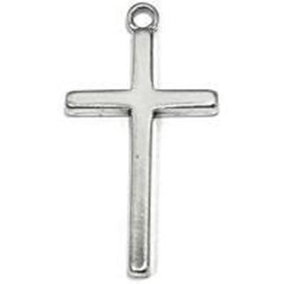 Religious Charms Cross Silver  27x14mm ea