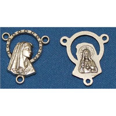 Madonna Joiner Antique Silver 20x18mm ea