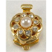 Clasp 1  Row Pearl Gold 13mm ea