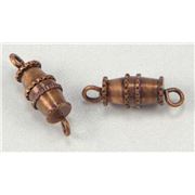 Clasp Barrel  Medium Antique Copper  ea