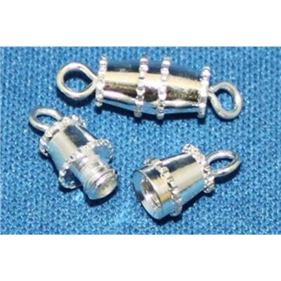 Clasp Barrel  Medium Silver  ea
