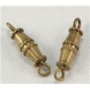 Clasp Barrel  Small Antique Brass  ea