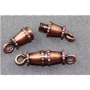 Clasp Barrel  Small Antique Copper  ea