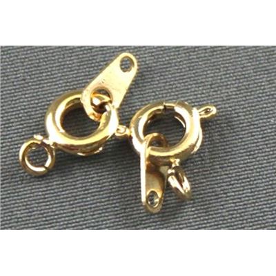 Clasp Bolt Ring and Tag Gold 8mm ea