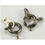 Clasp Bolt Ring and Tag Black Nickel 8mm ea