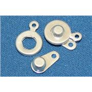 Clasp Button Silver  ea