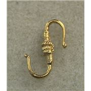 Decorative S Clasp Gold 20x11mm ea