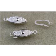 Clasp Oval Silver  ea