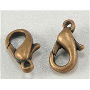 Clasp Parrot  Medium Antique Copper 13mm ea